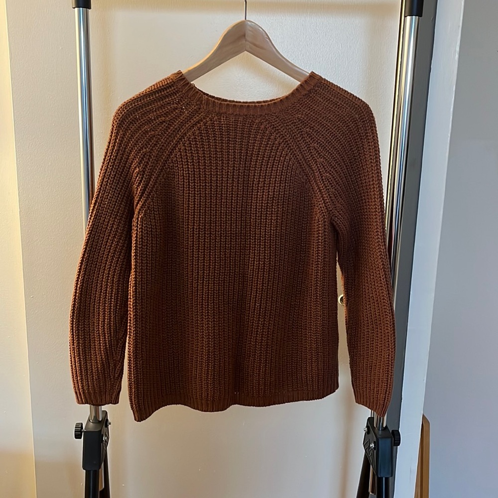 Burnt orange crew neck sweater